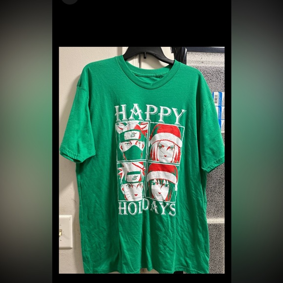 Men’s 2xl Happy Holiday Naruto Shippuden Graphics Shirt NW - Picture 1 of 2